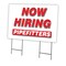 Signmission Now Hiring Pipefitters Yard Sign & Stake outdoor plastic coroplast window, C-2436-DS-PIPEFITTERS C-2436-DS-PIPEFITTERS - alternate 1
